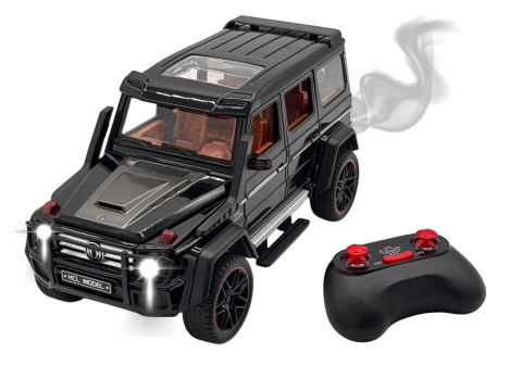 Automachete - Mașină cu Telecomandă Mercedes G-Class din Metal, 23 cm, Fum, Uși Deschizătoare, Faruri, Acumulator, Control Complet 360°