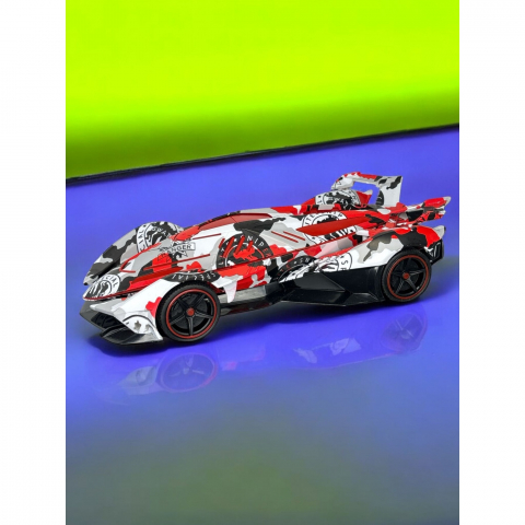 Masina cu Telecomanda Speed Racer, Fum pe Baza de Apa, Lumini, Miscari Multi-directionale- 30 cm [2]