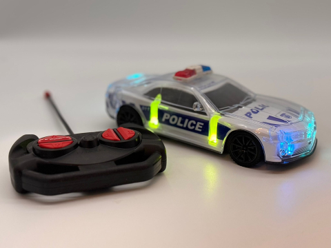 Mașină de Poliție cu Telecomandă, Caroserie Iluminată, Lumină și Sunet Realist, Funcție R/C – Efecte Vizuale Spectaculoase [3]