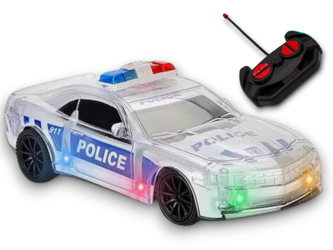 Mașină de Poliție cu Telecomandă, Caroserie Iluminată, Lumină și Sunet Realist, Funcție R/C – Efecte Vizuale Spectaculoase [2]