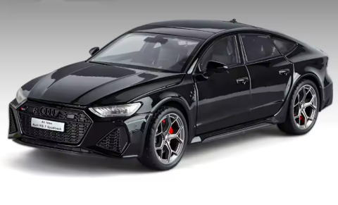 Masinute din Metal - Masina din Metal Audi A7 1:32, Pull Back, Usi Capota si Portbagaj Deschizabile, Lumini si Sunete, 15 cm