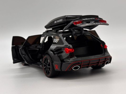 Mașină din Metal Audi RS6 ABT S Line Quattro 1:24, Pullback, Lumini și Sunete, Portbagaj Detașabil, 20 cm [7]