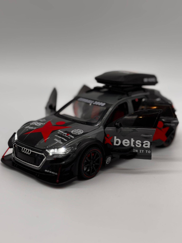 Mașină din Metal Audi RS6 ABT S Line Quattro 1:24, Pullback, Lumini și Sunete, Portbagaj Detașabil, 20 cm [9]