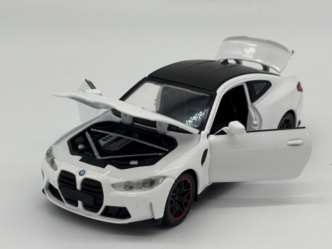 Mașină din Metal BMW M4 G82, 1:32, Functie Pullback, Uși Deschizătoare, Lumini și Sunete, 15 cm [8]