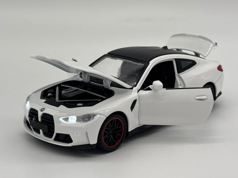 Mașină din Metal BMW M4 G82, 1:32, Functie Pullback, Uși Deschizătoare, Lumini și Sunete, 15 cm [7]