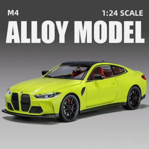 Masinute din Metal - Mașină din Metal BMW M4 G82, 1:32, Functie Pullback, Uși Deschizătoare, Lumini și Sunete, 15 cm