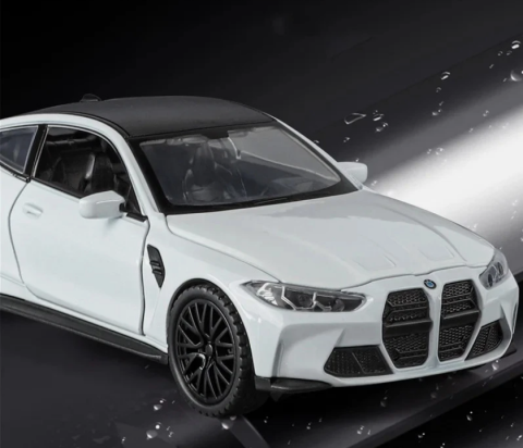 Mașină din Metal BMW M4 G82, 1:32, Functie Pullback, Uși Deschizătoare, Lumini și Sunete, 15 cm [1]