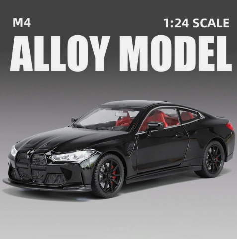 Mașină din Metal BMW M4 G82, 1:32, Functie Pullback, Uși Deschizătoare, Lumini și Sunete, 15 cm [0]