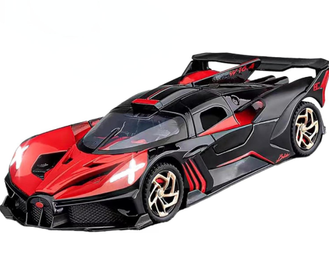 Mașină din Metal Bugatti Bolide 1:32, Hypercar cu Pullback, Uși Deschizătoare în Sus, Lumini și Sunete, 15 cm [3]