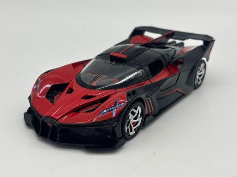 Mașină din Metal Bugatti Bolide 1:32, Hypercar cu Pullback, Uși Deschizătoare în Sus, Lumini și Sunete, 15 cm [5]