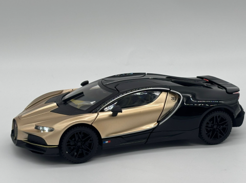 Masina din Metal Bugatti Tourbillon V16, 20 cm, Functie Pull Back, Usile Deschizabile si Spoiler Mobil, Lumini si Sunete, Automacheta Hypercar [9]