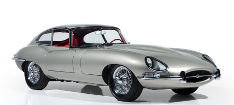 Jucării & Articole pentru Copii - Mașină din Metal Jaguar E-Type Coupe 1:24, 19 cm, Pullback, Lumini și Sunete