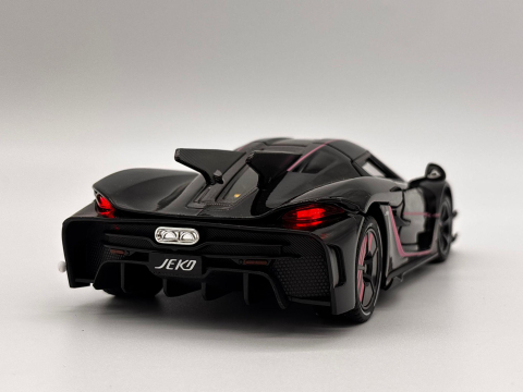 Mașină din Metal Koenigsegg Jesko 1:24, Model Hypercar cu Pullback, Uși Deschizătoare în Sus, Lumini și Sunete, 20 cm [6]