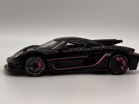 Mașină din Metal Koenigsegg Jesko 1:24, Model Hypercar cu Pullback, Uși Deschizătoare în Sus, Lumini și Sunete, 20 cm [8]