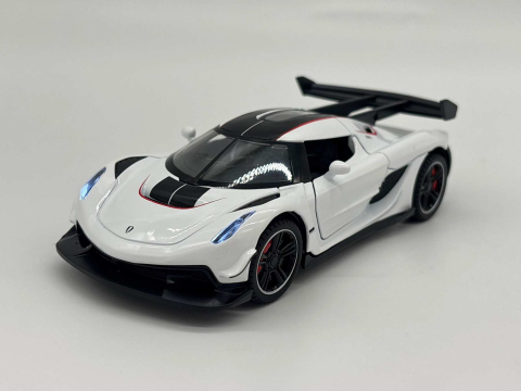 Mașină din Metal Koenigsegg Jesko 1:32, Pullback, Lumini și Sunete, Uși Deschizătoare, 15 cm [6]