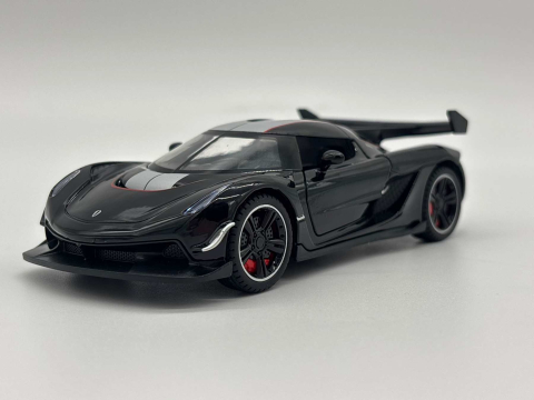 Mașină din Metal Koenigsegg Jesko 1:32, Pullback, Lumini și Sunete, Uși Deschizătoare, 15 cm [6]