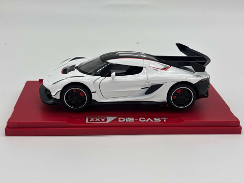 Mașină din Metal Koenigsegg Jesko 1:32, Pullback, Lumini și Sunete, Uși Deschizătoare, 15 cm [9]