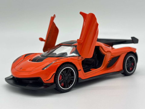 Mașină din Metal Koenigsegg Jesko 1:32, Pullback, Lumini și Sunete, Uși Deschizătoare, 15 cm [8]
