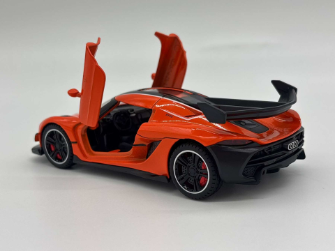 Mașină din Metal Koenigsegg Jesko 1:32, Pullback, Lumini și Sunete, Uși Deschizătoare, 15 cm [9]