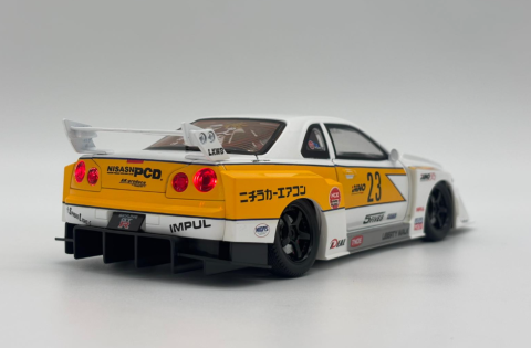 Masina din Metal Nissan Skyline GT-R R34 1:24 Fast & Furious, 20 cm, Se Deschide Complet, Lumini si Sunete, Claxon Realist [8]