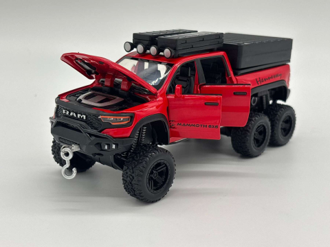 Mașină din Metal RAM Hennessey 1:24, Model Off-Road cu Pullback, Lumini și Sunete, Uși Deschizătoare, Accesorii Detașabile, 19 cm [7]