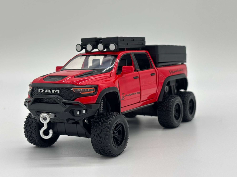 Mașină din Metal RAM Hennessey 1:24, Model Off-Road cu Pullback, Lumini și Sunete, Uși Deschizătoare, Accesorii Detașabile, 19 cm [6]