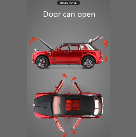 Mașină din Metal Rolls-Royce Cullinan Mansory V12 1:32, Pullback, Lumini și Sunete, Uși Față Deschizătoare, 16 cm [3]