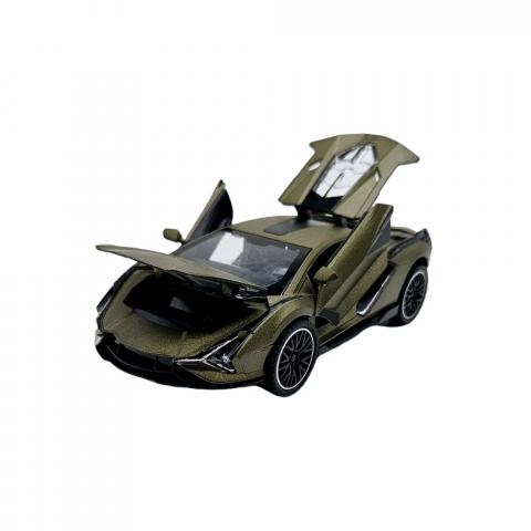 Masinuta metalica tip Lamborghini SIAN, Sunete realistice, Usile se deschid, Farurile lumineaza, Baterii incluse, Metalizat, 15cm [4]