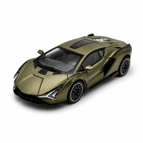 Masinuta metalica tip Lamborghini SIAN, Sunete realistice, Usile se deschid, Farurile lumineaza, Baterii incluse, Metalizat, 15cm [0]