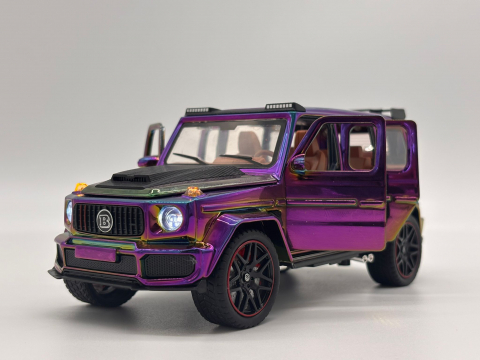 Automachete - Mercedes-Benz G-Class Brabus, din Metal – 17,5 cm cu Lumină, Sunet și Elemente Mobile