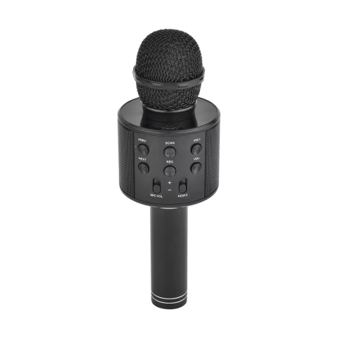 Microfon Karaoke Wireless, Multifunctional, cu Radio, TF Card, USB, Functie de Inregistrare, Efecte Vocale - Negru [6]