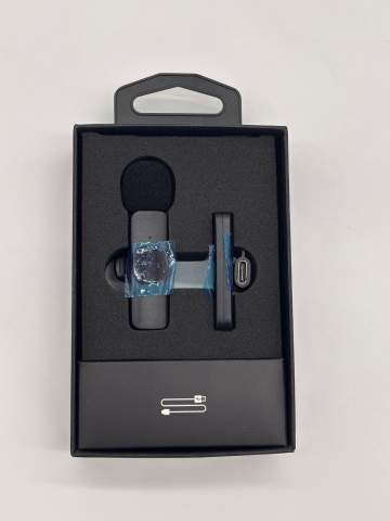 Microfon Lavaliera Wireless K8 –  Recepție până la 20m, Sunet Clar, Compatibil iPhone & Type-C, cu Capsă Integrată pentru Guler/Tricou, Ideal Vlog/Live/Interviuri [8]