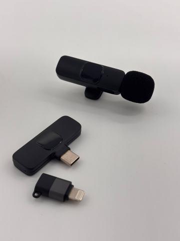 Microfon Lavaliera Wireless K8 –  Recepție până la 20m, Sunet Clar, Compatibil iPhone & Type-C, cu Capsă Integrată pentru Guler/Tricou, Ideal Vlog/Live/Interviuri [10]