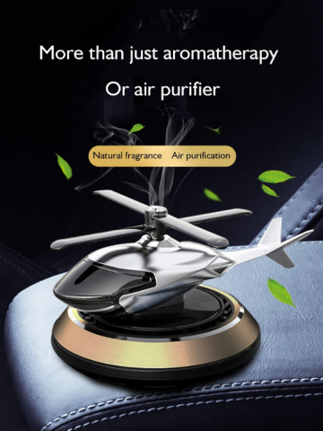 Odorizant Auto Cu Incarcare Solara, Baza Antiderapanta, Ulei Esential + Pipeta Incluse [4]