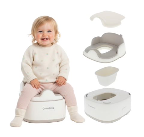 Baby Shop - Olita Multifunctionala 4 in 1 pentru Copii –Olita cu Recipient Detasabil, Inaltator, Scaunel si Reductor WC