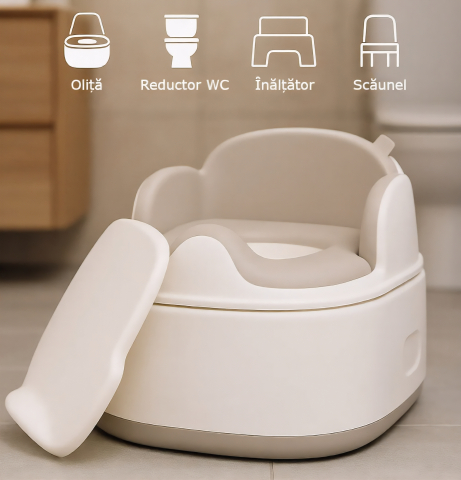 Olita Multifunctionala 4 in 1 pentru Copii –Olita cu Recipient Detasabil, Inaltator, Scaunel si Reductor WC [5]