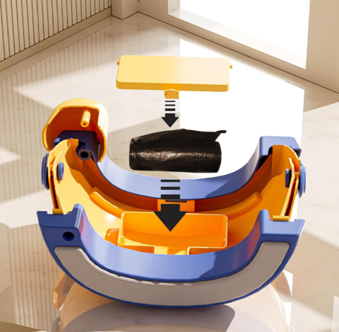 Olita Pliabila Portabila pentru Copii, Tip Scaun si Reductor WC, cu Geanta Depozitare si 10 Seturi Pungi Incluse, Anti-Alunecare [4]