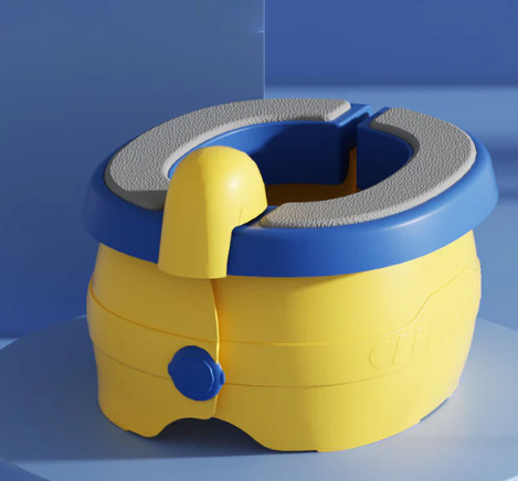 Baby Shop - Olita Pliabila Portabila pentru Copii, Tip Scaun si Reductor WC, cu Geanta Depozitare si 10 Seturi Pungi Incluse, Anti-Alunecare