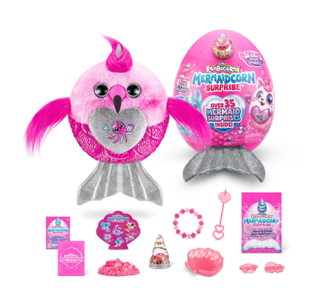 Ou Surpriza AnimalCorn Mermaid 32 cm, din Plus, Sirena Aleatorie, Accesorii incluse [2]