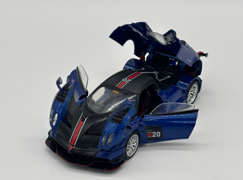Masina din Metal Pagani Huayra Roadster BC 1:32, 15 cm, Decapotabila, Functie Pull Back, Usile Capota si Portbagaj Deschizabile, Lumini si Sunete, Automacheta Pagani [5]