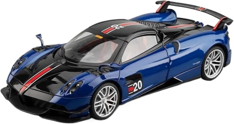 Masina din Metal Pagani Huayra Roadster BC 1:32, 15 cm, Decapotabila, Functie Pull Back, Usile Capota si Portbagaj Deschizabile, Lumini si Sunete, Automacheta Pagani [6]