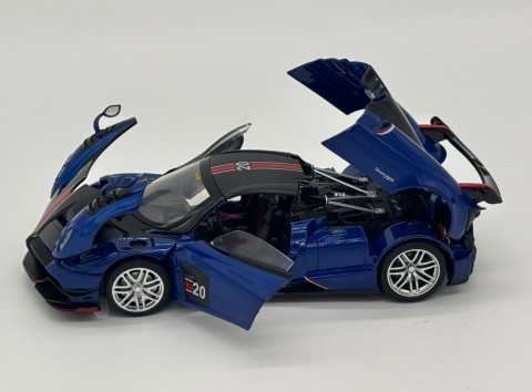 Masina din Metal Pagani Huayra Roadster BC 1:32, 15 cm, Decapotabila, Functie Pull Back, Usile Capota si Portbagaj Deschizabile, Lumini si Sunete, Automacheta Pagani [9]