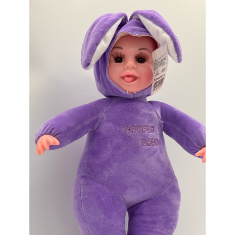 Papusa Bebelus cu Urechi de Iepuras, 50 cm, din Plus, spune "Inger-Ingerasul meu" [3]