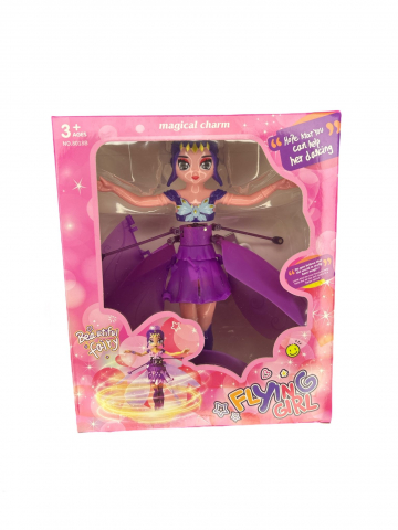 Papusa Zana Zburatoare cu Senzor si Incarcare USB, 16 x 19 x 5 cm, Violet [1]