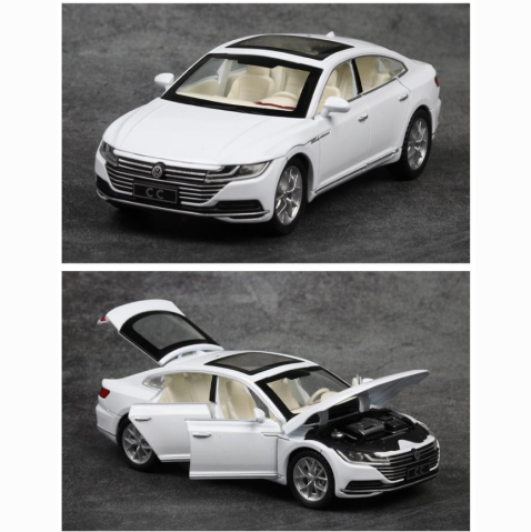 Automachete - Automachetă Volkswagen Arteon CC, 15.5 cm, Funcție Pull-Back, Uși, Capotă și Portbagaj Deschizătoare, Lumină și Sunet