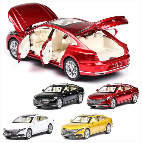 Automachetă Volkswagen Arteon CC, 15.5 cm, Funcție Pull-Back, Uși, Capotă și Portbagaj Deschizătoare, Lumină și Sunet [6]