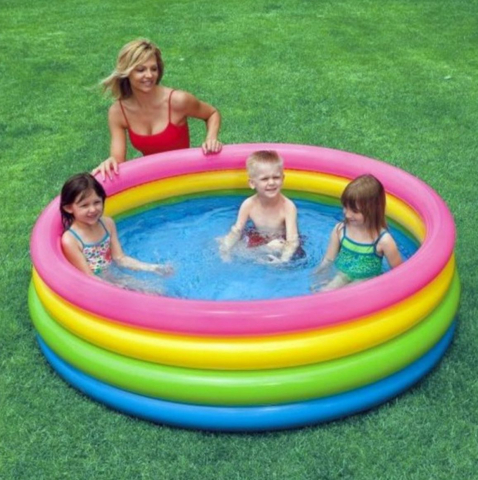 Piscină Gonflabilă Rotundă din PVC – 3 Dimensiuni Disponibile, Bază Căptușită, Culori Vesele [4]