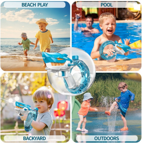 Pistol de Apă Electric în Formă de Rechin – Baterie Reîncărcabilă, Cablu USB Inclus [1]