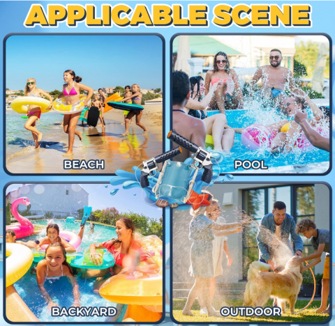 Pistol Electric cu Apa – Cu Rezervor Tip Rucsac, Accesorii Incluse și Tragere Automată [4]