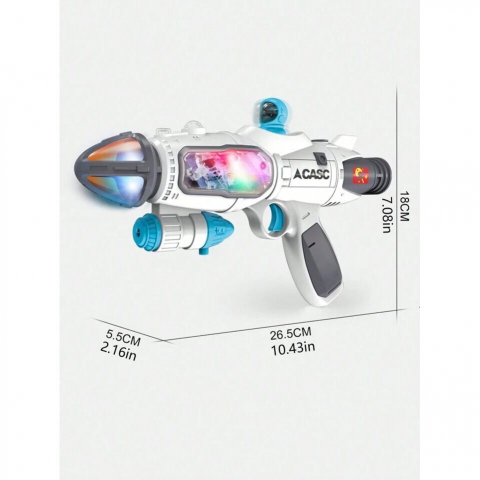Pistol Interactiv Galactic cu Lumini, Proiectii 3D, Spray cu Apa, Lansator cu Ventuza si Astronaut Animat [3]